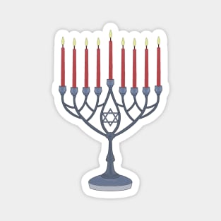 Holiday of Hanukkah Menorah Chanukiah Jewish Magnet