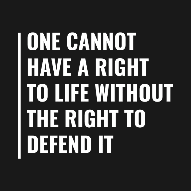 You Can't Have Right To Life Without The Right To Defend It by kamodan