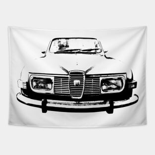 Saab 95 classic car monoblock black Tapestry