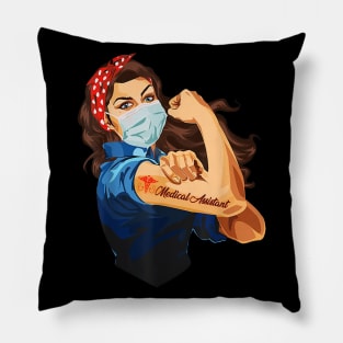 Strong Woman Medical Assistant Nursing Nurse Pillow