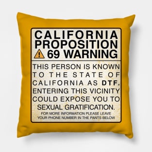 california prop 69 Pillow