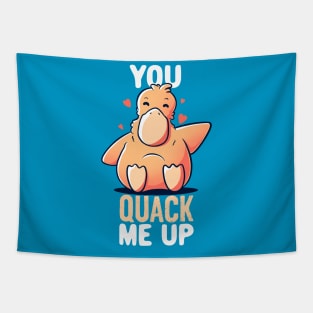 You Quack Me Up Funny Cute Duck Gift Tapestry