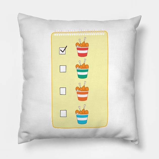 Bucket List Pillow by FlashmanBiscuit