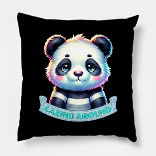 Panda- Lazing Around. Pillow