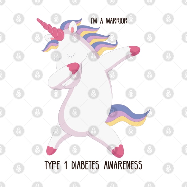 Unicorn Type One Diabetes Awareness by Teesmooth