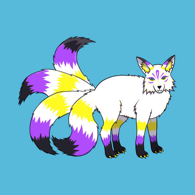 Nonbinary Kitsune by koalaotter