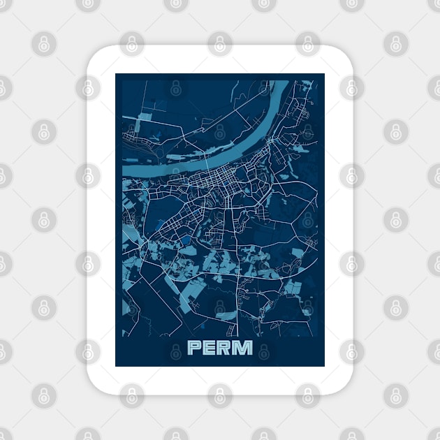 Perm - Russia Peace City Map Magnet by tienstencil