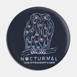 NOCTURNAL HOLOGRAM OWL Pin