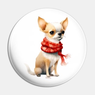 Winter dog Pin