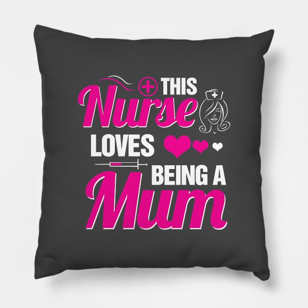 Loves being a mom Pillow by Tee-ps-shirt