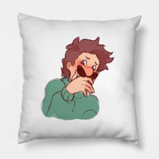 Green stache’ Pillow