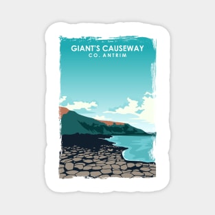 Giant's Causeway Northern Ireland Travel Poster Magnet