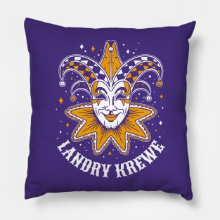 Landry Krewe Colorful Mardi Gras Pillow