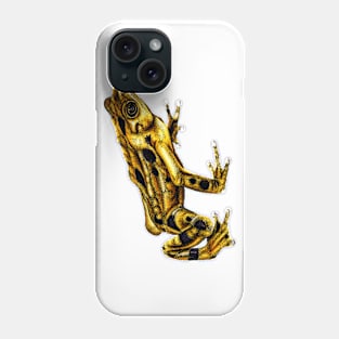 Golden frog colour illustration Phone Case