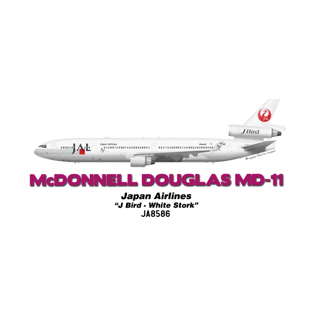 McDonnell Douglas MD-11 - Japan Airlines "J Bird - White Stork" by TheArtofFlying
