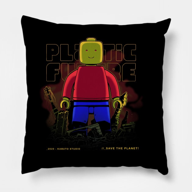 Plastic Future Pillow by Kabuto_Store