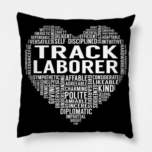 Track Laborer Heart Pillow