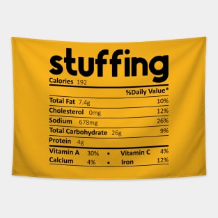 Funny Thanksgiving Stuffing Food Nutrition Facts Anti Vegan Tapestry