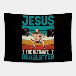 Jesus the ultimate deadlifter Tapestry