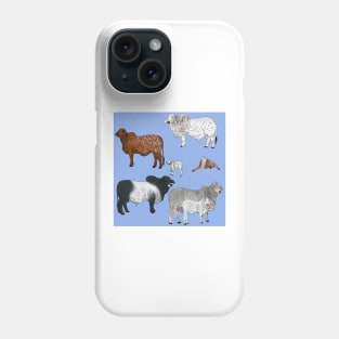 Brahman Cattle Blue Phone Case