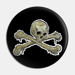 Zombie Skull 'n' Crossbones Pin