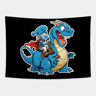 smurf riding its dragon Tapestry