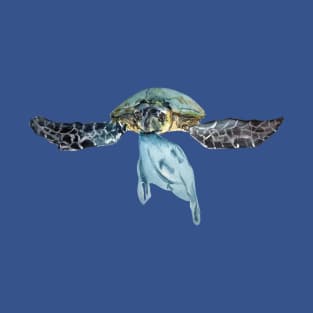 Sea turtle with plastic bag T-Shirt