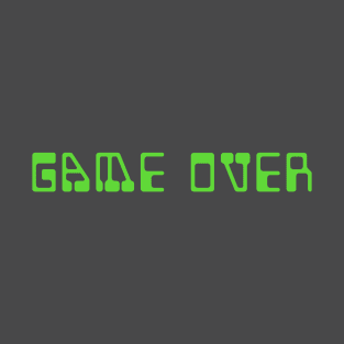 Game Over in Retro Gaming Green T-Shirt