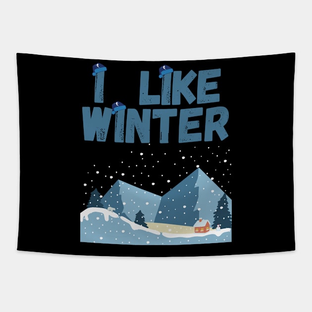 I Like Winter Tapestry by Cuore Blu