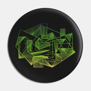 Green pattern geometric abstract Pin