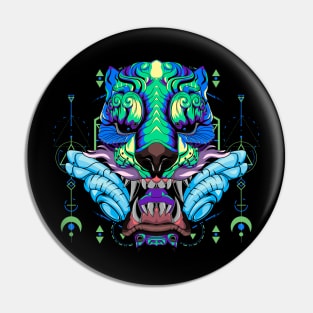 tiger head design Pin