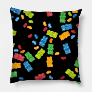 Colorful Gummy Bears Pattern Pillow