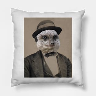 Meer Cat in a Fedora Pillow