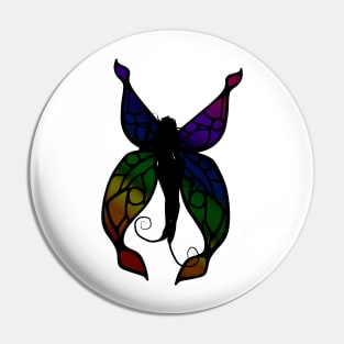 Fae Rainbow Silhouette Pin