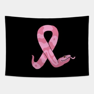 Pink Ribbon Copperhead Snake Tapestry