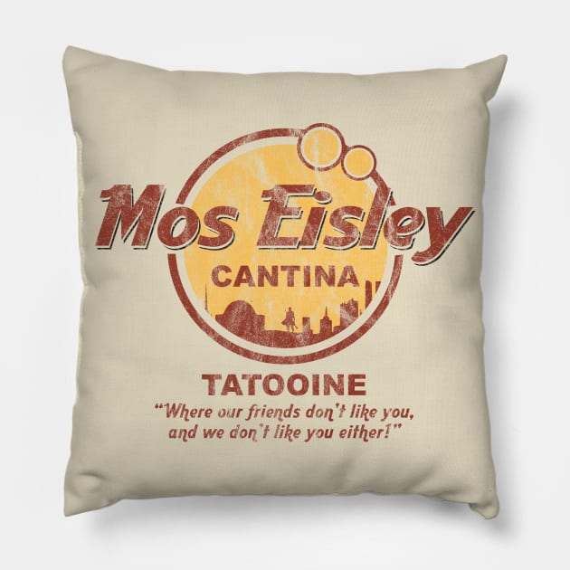 Mos Eisley Cantina Tatooine Pillow by Alema Art