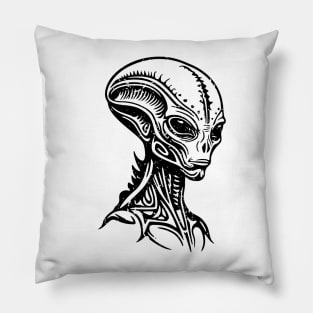 Alien distressed Pillow