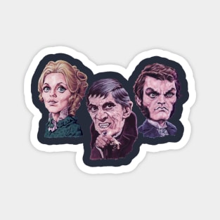 Trio of Terror - Barnabas, Angelique, Quentin by Paul Garner - 2-sided - TaC Logo on Back Magnet