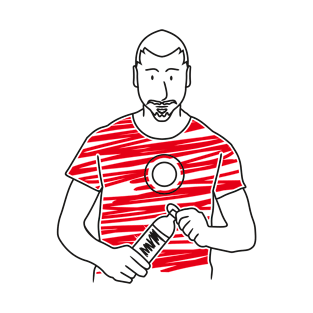 doodles of famous soccer player T-Shirt