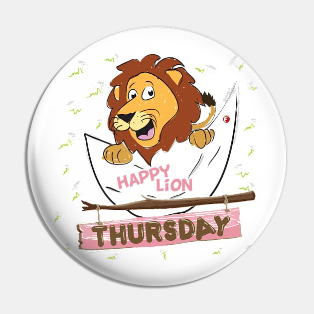 Happy Lion - Wear it on every Thursday Pin by fraga-ro