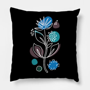 Rising Flower (Inverted Colors) Pillow