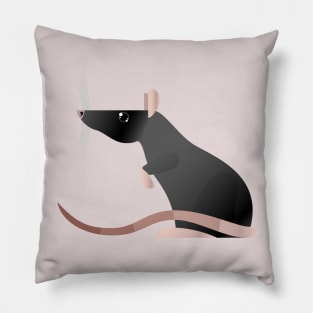 Black rat Pillow