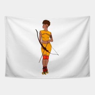 Sagittarius Rollergirl Skater Tapestry