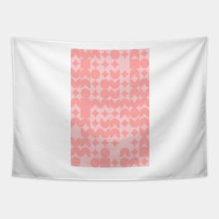 Girly Pinkish Geometric Pattern - Flowers & Stars #19 Tapestry