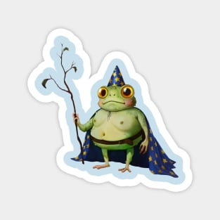 Wizard Frog in a Star Cape and Hat Magnet