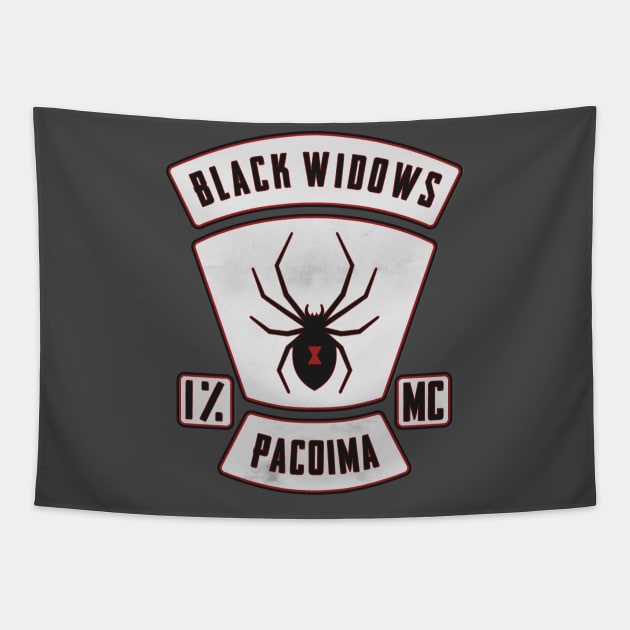 BLACK WIDOWS MOTORCYCLE CLUB Tapestry by Aries Custom Graphics