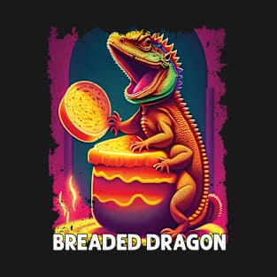 Bearded Dragon Playing with Bread Funny Lizard Lover T-Shirt