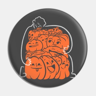 Halloween Art Pumpkin Picker Pin