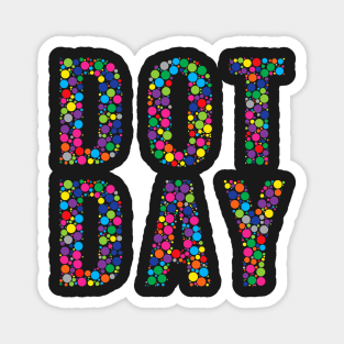 Happy International Dot Day 2022 Colorful Polka Dot Boy Kids Magnet