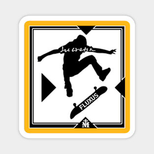 Fluxus Skateboarder Magnet